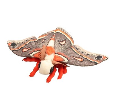 Cecropia Moth Insect Plush Toy 10'' Stuffed Animal Toddler Doll Gift for Kids