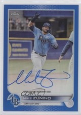 2022 Topps Chrome Veteran Blue Refractor 124/150 Mike Zunino #CVA-MZ Auto 3q5