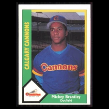 Mickey Brantley #442 1990 CMC Minor League Calgary Cannons Baseball Card MLB NM