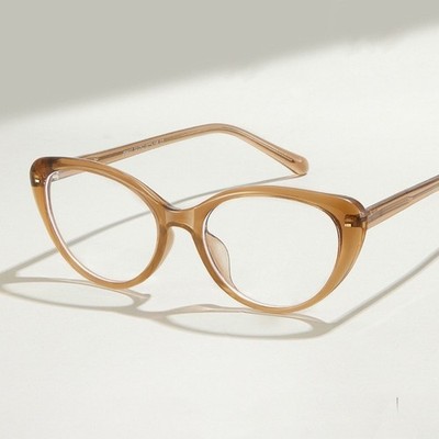 Cat Eyes Women Glasses Full Rim TR+Acetate Eyeglass Frames Fashion Spectacles