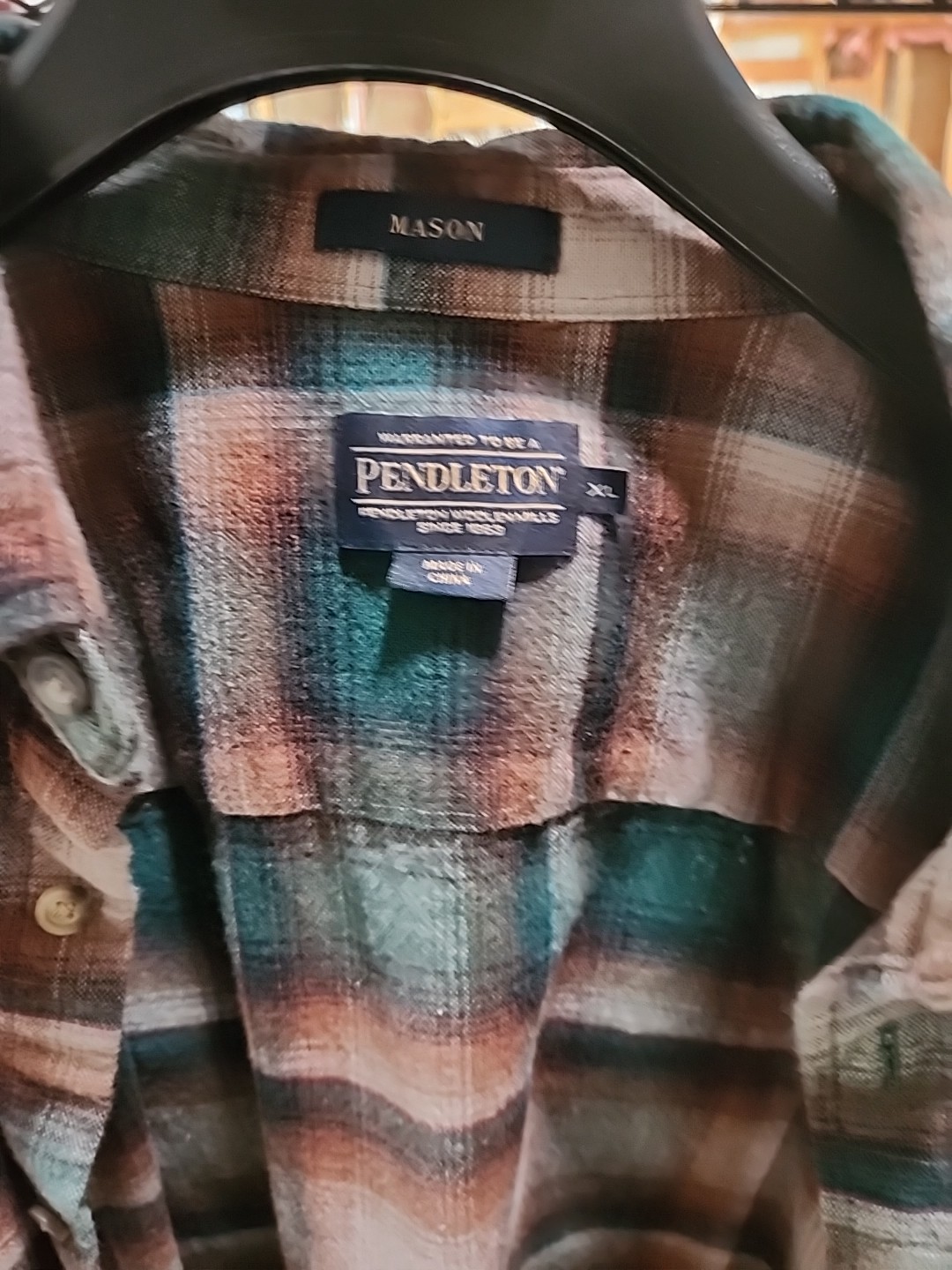Pendleton Mason Cotton Flannel Button Down Men's … - image 1