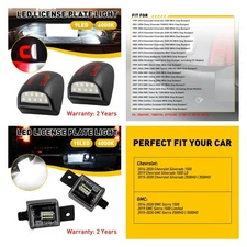 Tube LED Plate License White Light For Silverado Chevy GMC Sierra 1500 250 Red A