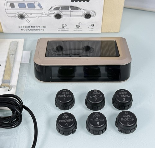 6 Sensors TPMS Tire Pressure Monitoring System for RV Motor Home Caravan Trucks - Picture 4 of 13