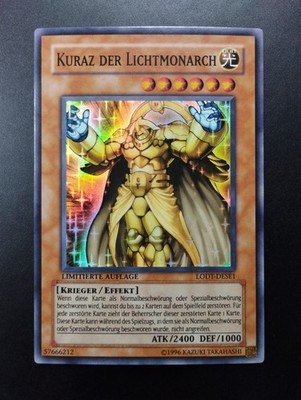 YUGIOH 2008 | KURAZ THE LIGHT MONARCH | LODT-DESE1 | LIMITED | GERMAN | NM - EX