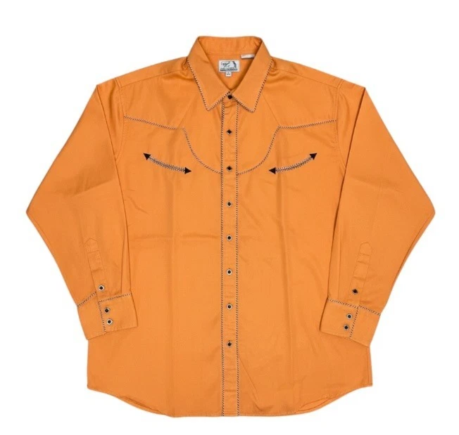 Panhandle Slim Western Shirt Orange Size 2XL XXL Rayon Blend Diamond Snap
Opens in a new window or t