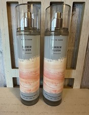 Bath  Body Works Amber Blush Fine Fragrance Body Mist Spray8 oz New Set of 2