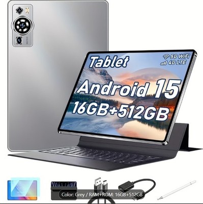 UXD A5 Android 15 Tablet 10.1-inch IPS Display, 16GB RAM, 512GB ROM+ 1TB Expansi