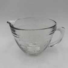 Anchor Hocking Glass 4 Cup 1 Qt. Measuring Cup Mixing Batter Bowl  Vintage  89