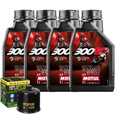 Motul 300V2 10W50 Ölwechselkit + Filter Für Bimota 750 SB7 1994>1996
