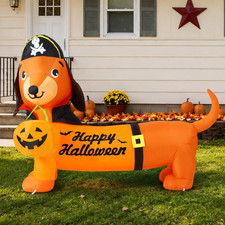 GOOSH 5 FT Halloween Inflatables Outdoor Decorations - Halloween Dog Blow Up Dac