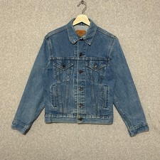 Vintage 80s Levi's Type 3 Trucker Jacket Adult Size 36R Blue Made In USA 70506