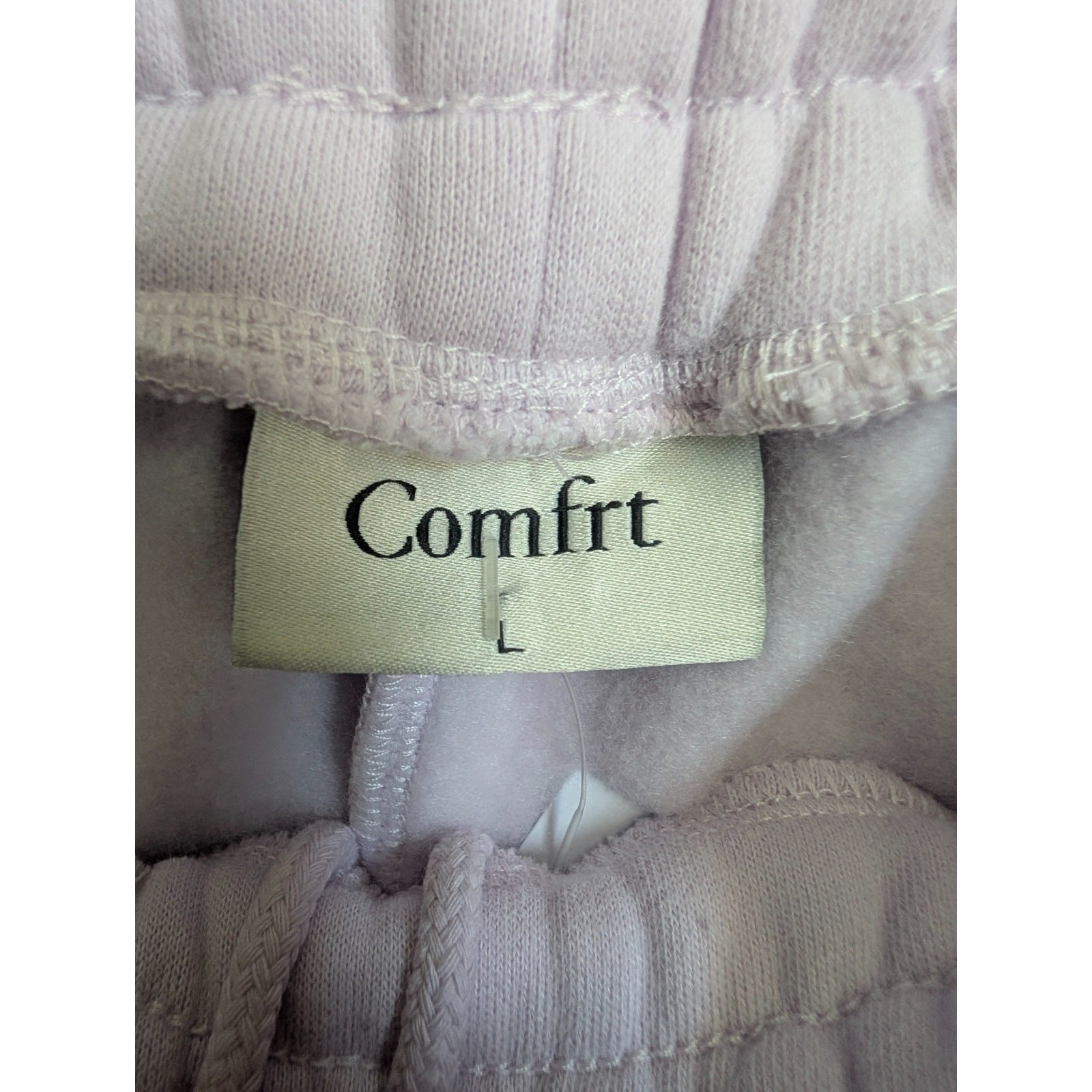 Comfrt Sweat Shorts Womens Large Light Purple Elastic Waist Drawstring Athletic