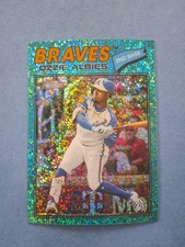 2026 Topps Heritage Light Blue Sparkle Chrome OZZIE ALBIES #264 Atlanta Braves