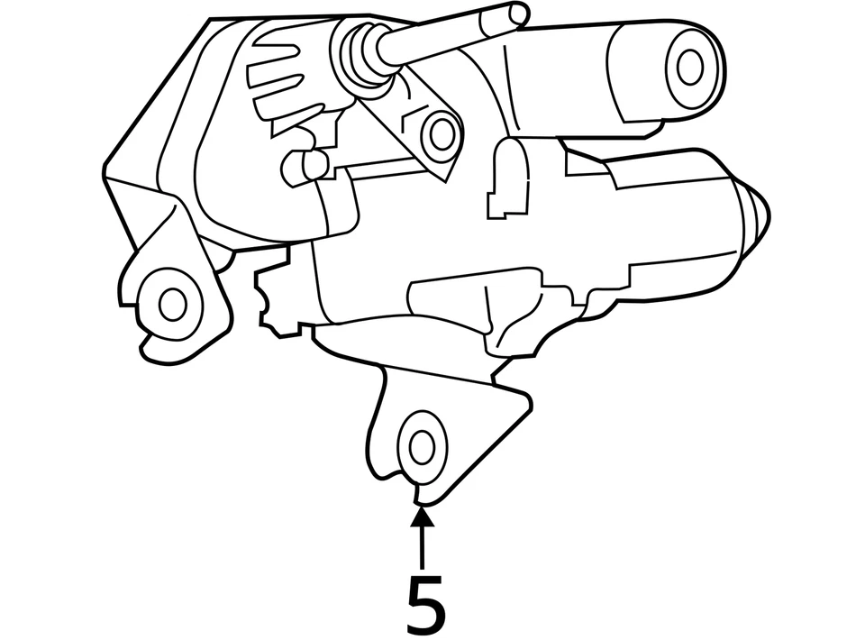 Conjunto de motor limpiaparabrisas de ventana puerta trasera Nissan Leaf 2013-2017 fabricante de equipos originales Foto 4 de 4