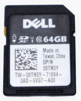 NEW Dell 8TN5Y PowerEdge 64GB SDIG UHS Micro SDXC Class 10 Card for IDSDM
