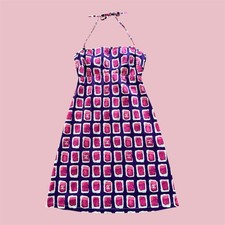 Vintage Chanel y2k 2001 Summer Halter Logo Dress