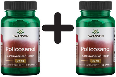 2 x Swanson Policosanol, 20mg - 60 caps (244,33 EUR/kg)