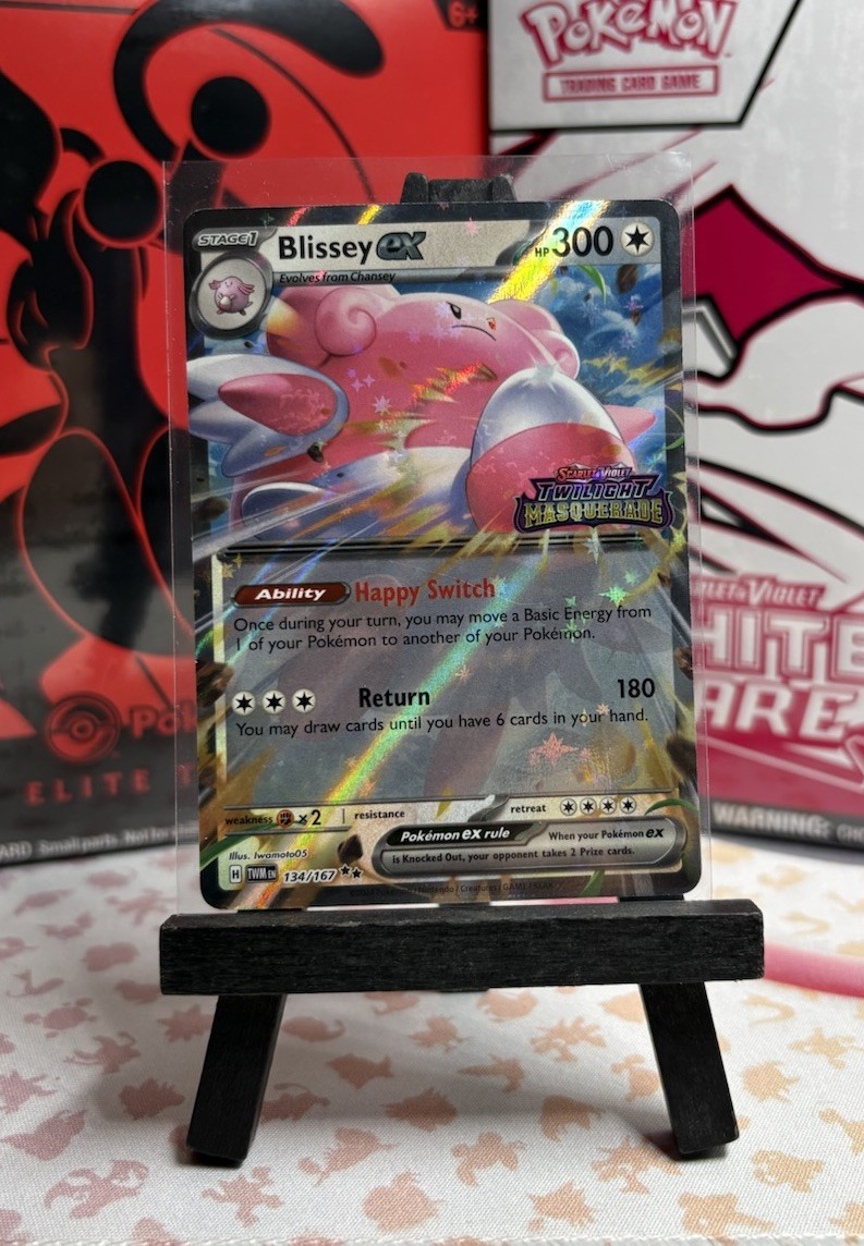 Blissey ex 134/167 Twilight Masquerade Stamped Promo Near Mint 