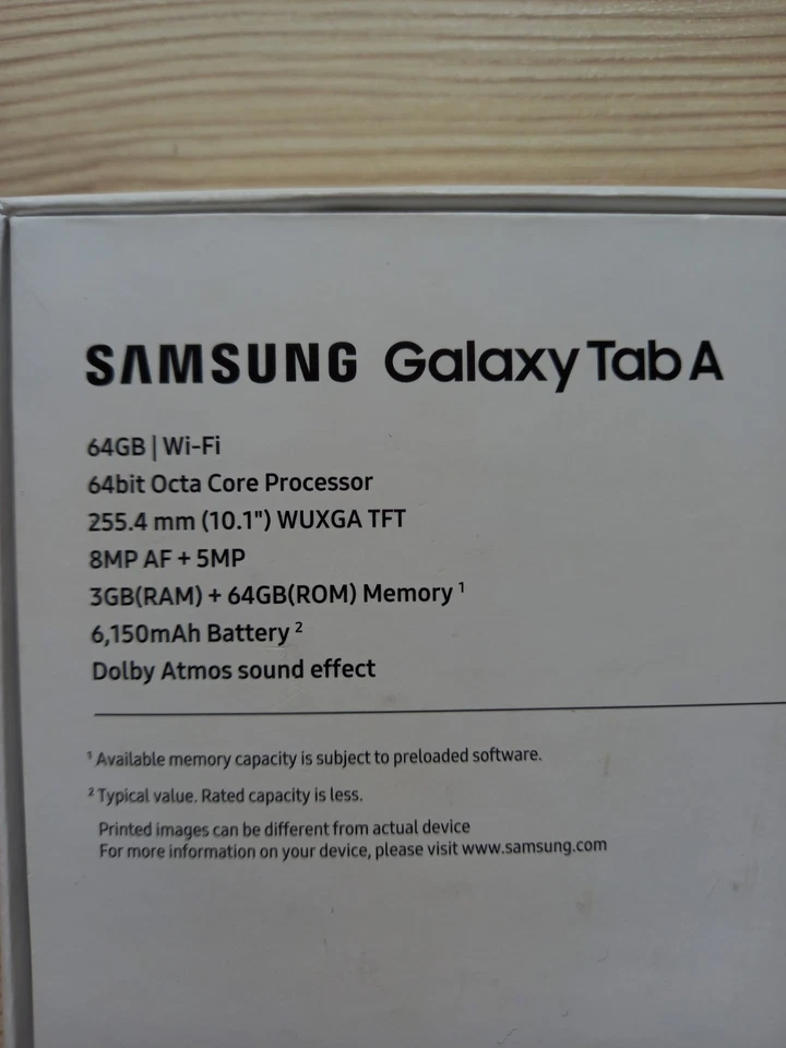Samsung Galaxy Tab A (SM-T510), 64 GB, 10,1" - Schwarz, neue Ladebuchse, mit OVP, Foto 3 von 4