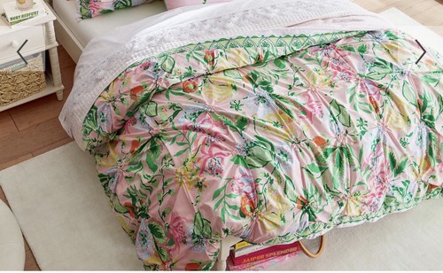 Pottery Barn Teen Lilly Pulitzer Via Amore Duvet Cover King With 2 Pillow Shams