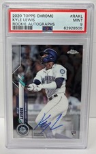 2020 Topps Chrome Rookie AUTOGRAPH - KYLE LEWIS RC Auto Baseball Card PSA 9 MINT. rookie card picture