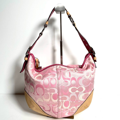Vintage Coach Y2K Hobo Pink Optic Signature Large Soho Shoulder