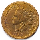 1880 Indian Head Penny Cent Fine (F)