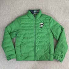 Polo Ralph Lauren Reversible Green Down Puffer Jacket Size XL 18-20 MSRP 185