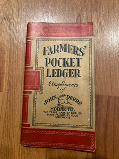 1924 John Deere Farmers Pocket Ledger