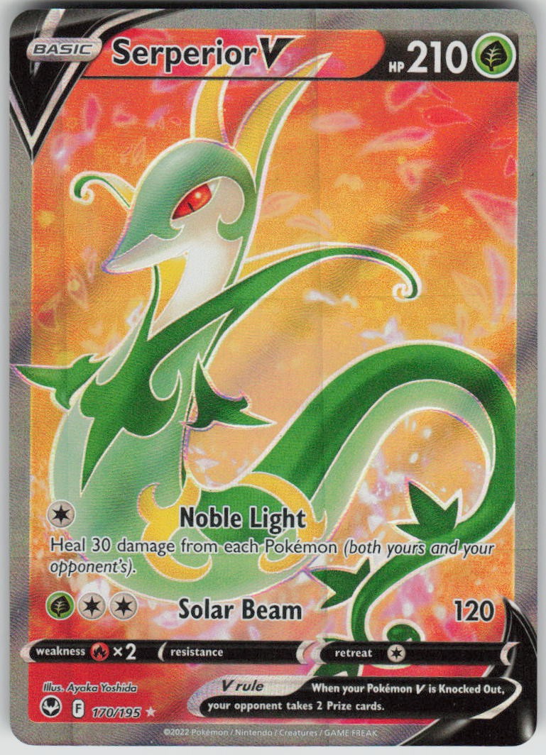 Pokemon Serperior V (Full Art) Holo Ultra Rare SWSH12: Silver Tempest 170/195 NM