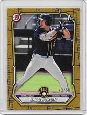 2026 Bowman Prospects 1st Gold Andrew Fischer Brewers 3B #BP-149 Serial #43/50