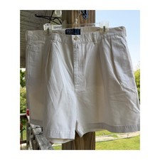 Vintage 90s Polo Ralph Lauren Andrew 100 Cotton Preppy Ivory/Cream Shorts 38