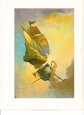 1975 full Color Plate "The Galleon" by Frank Frazetta Fantastic GGA Print