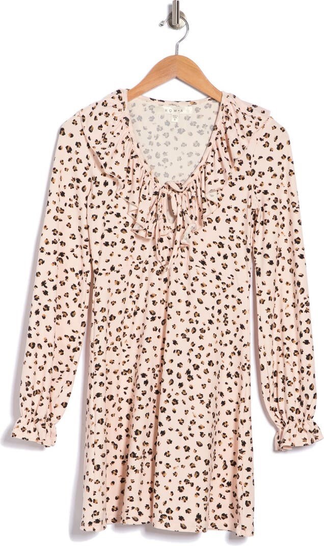 Mini Abito Stampa Leopardata Ruffle FILA A