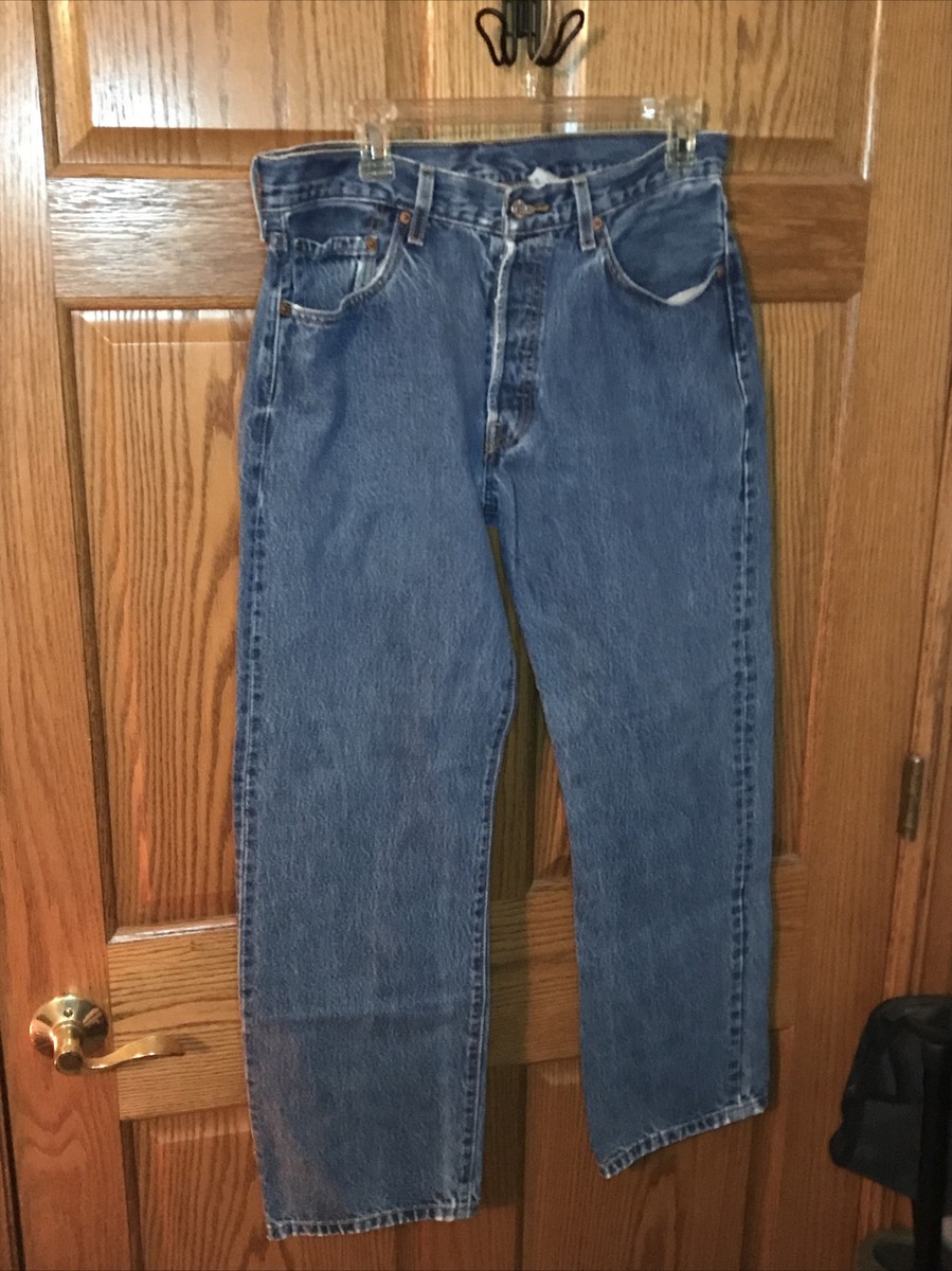 Jean Levi's 501 Relaxed Distressed - Taille W34 L34, Bleu Stonewash | Occasion Bon état, Style Grunge Skate