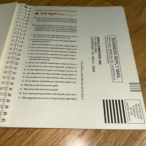 1989 APPLE HYPERTALK ANFÄNGERHANDBUCH: EINE EINFÜHRUNG IN DAS SKRIPT - Bild 9 von 9