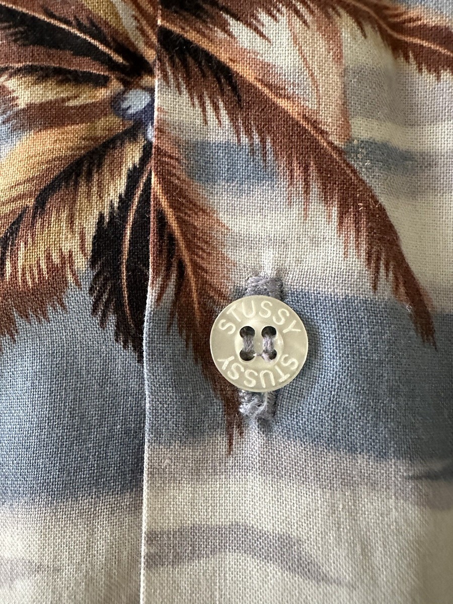 か*と様 STUSSY RAYON HAWAIIAN / 90S Vintage Stussy Hawaiian Shirt Made In USA Large Rayon 80's