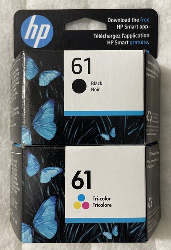 HP 61 Black Tri-Color Ink Cartridge CR259FN CH561WN CH562WN Exp 2026+ Retail Box - Picture 4 of 13