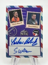 2024 Leaf Metal PBA Parker Bohn III Stuart Williams Pin Pals Dual Auto /10