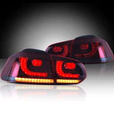 Cherry Red LED Tail Lights For Volkswagen Golf 6 MK6 2010-2014 Rear Lights 4PCS