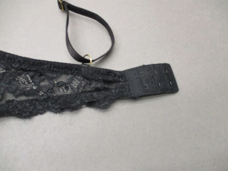 Sujetador push-up 34B Daisy Fuentes para mujer negro de encaje con aros acolchado cierre trasero 1N Foto 4 de 4