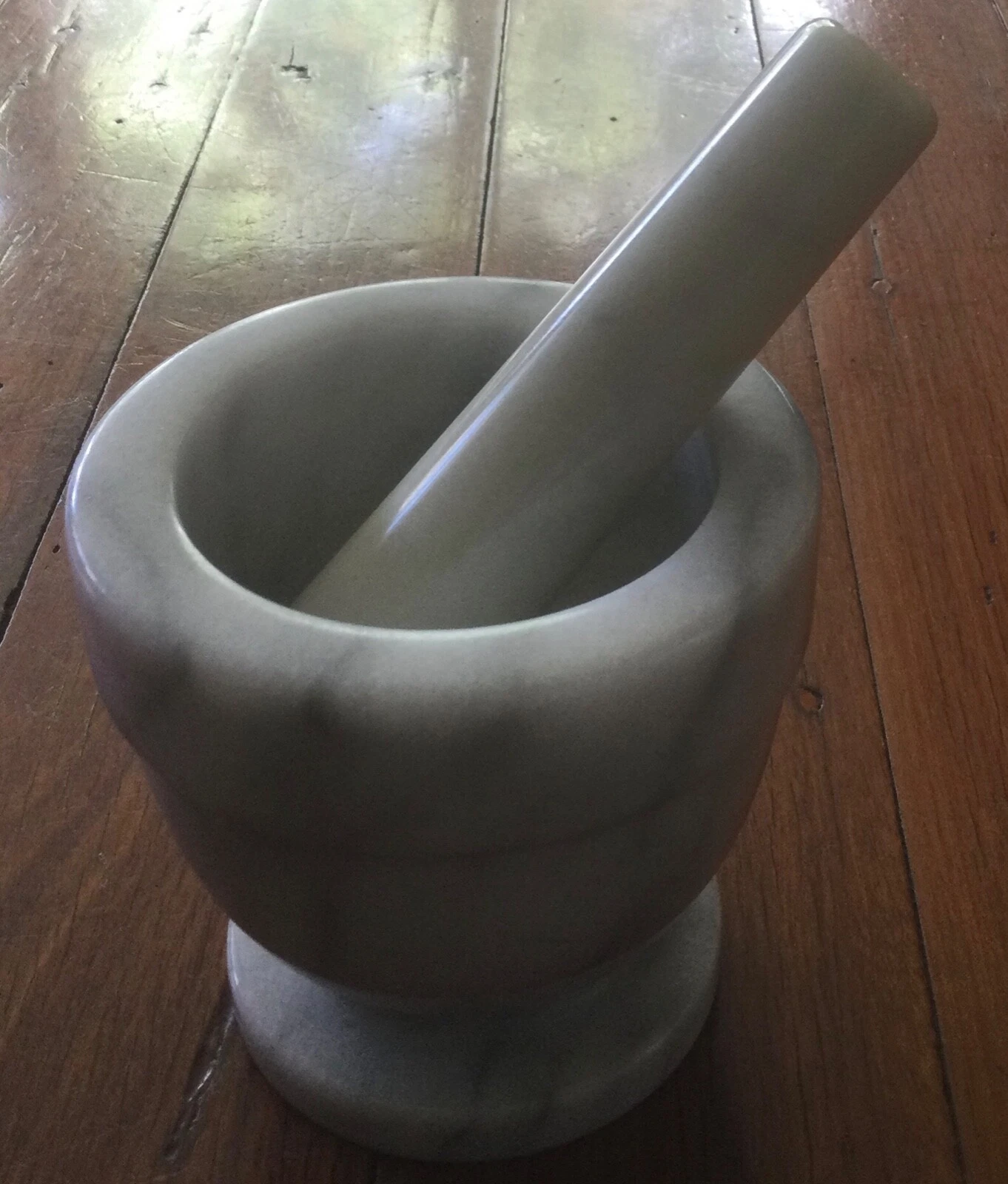 Marble mortar and pestle