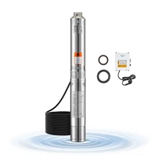1HP Deep Well Submersible Pump Stainless Steel Pump 230V 31.7 GPM 207 ft