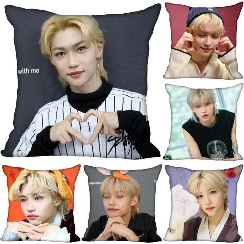 Felix Pillow Case Birthday Cushion Kpop Stray Kids Decorate Idol Christmas Gift