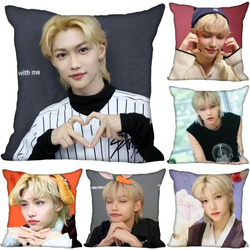 Taie d'oreiller Felix coussin d'anniversaire Kpop enfants errants décorer idole cadeau de Noël - Photo 1/23