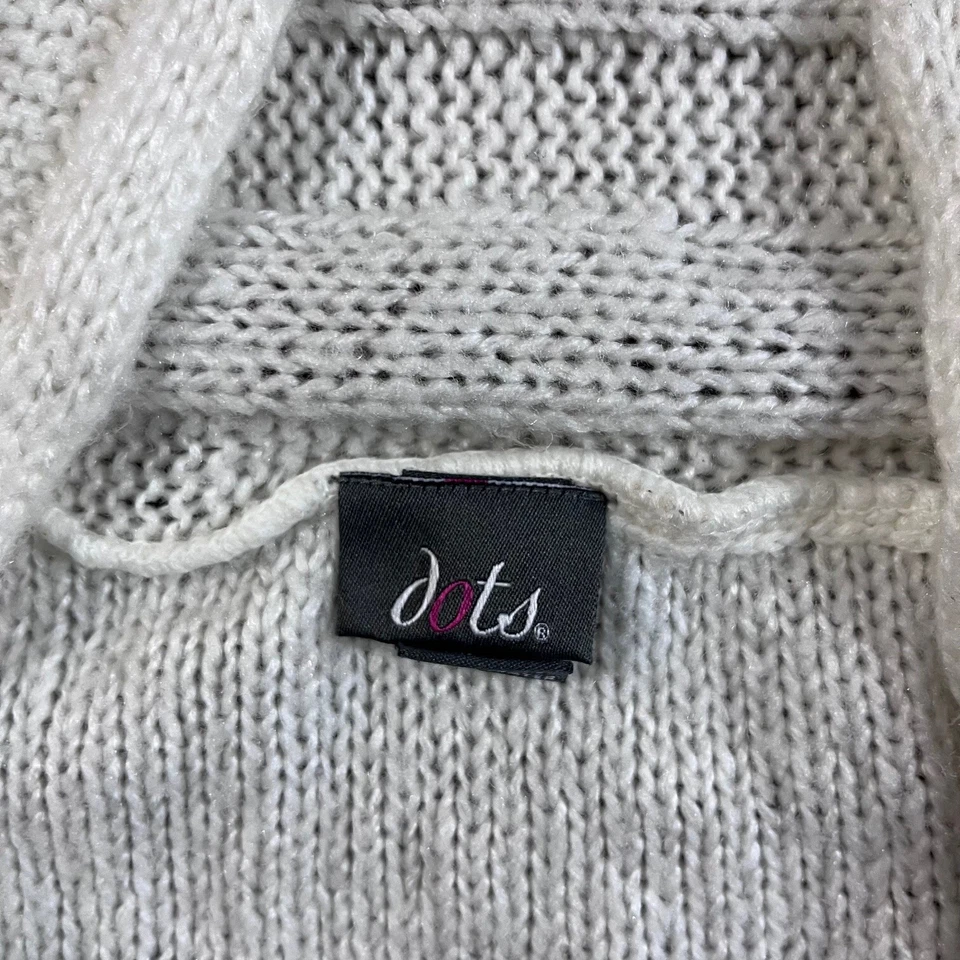 Camisa pulóver blanca sin mangas Dots acrílica para mujer talla mediana Foto 3 de 4