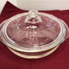 Vintage PYREX #023 Clear Glass 1½ Quart Casserole Bowl W/ Etched Pyrex Lid 683-C