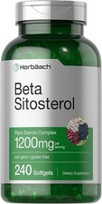 Beta Sitosterol 1200mg 240 Softgel Plant Sterols Complex by Horbaach
