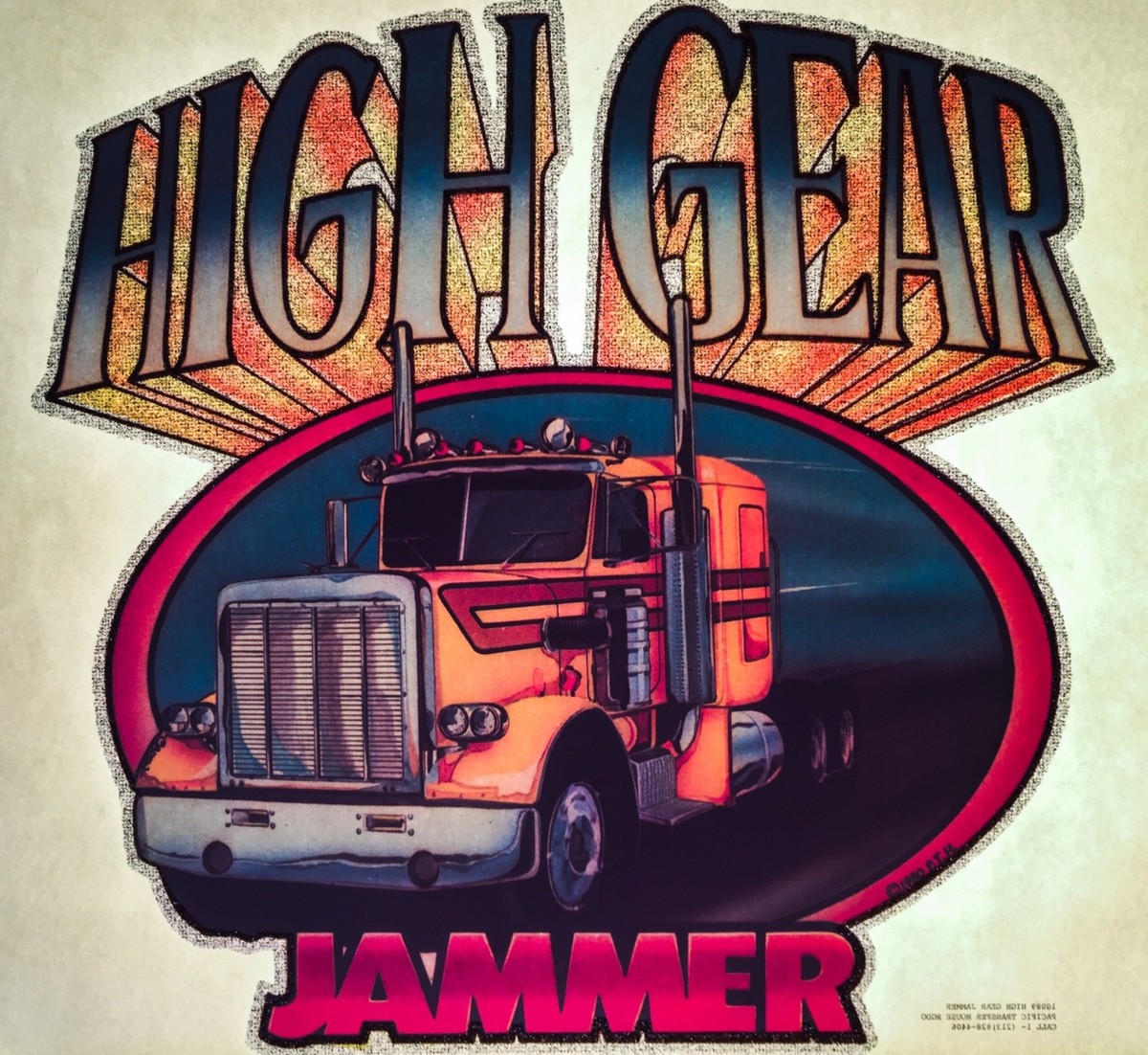 VTG 70s GMC Long Hauler American Trucker Big Rig Semi Truck T-shirt cap  iron-on