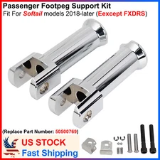 For Harley Softail 2018-22 Passenger Footrest Mount Brackets Footpeg Support Kit